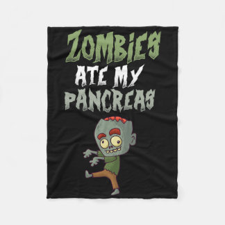 Couverture Polaire Les Zombies Ont Mangé Mon Pancréas T1d Fille Diabé