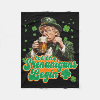 Couverture Polaire Let The Shenanigans Begin St Patrick's Day Shamroc