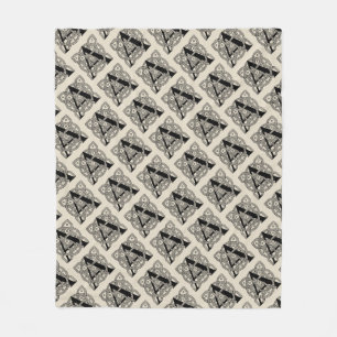 Couverture Polaire Lettre A Vintage Monogramme De Noeud Celtique