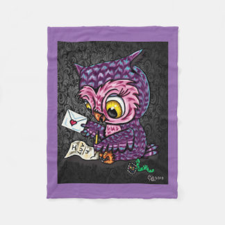 Couverture Polaire Lettre d'amour de hibou