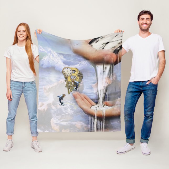 Couverture Polaire Lettre d'anniversaire B (En situation)