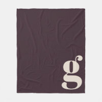 Lettre initiale de monogramme moderne prune foncé