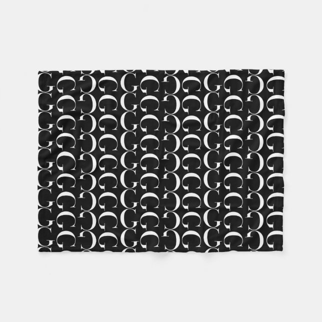 Couverture Polaire Lettre initiale G (Devant (Horizontal))
