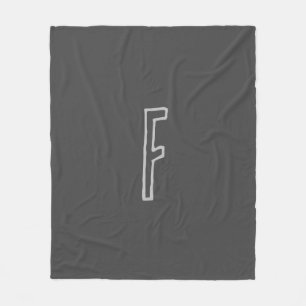 COUVERTURE POLAIRE LETTRE INITIALE GRECQUE PLAINE MONOMOBILE
