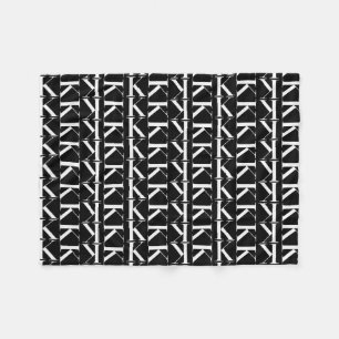 Couverture Polaire Lettre initiale monogramme K