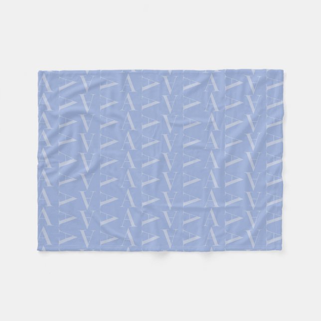 Couverture Polaire LETTRE INITIALE MONOGRAPHIQUE A Bleu (Devant (Horizontal))