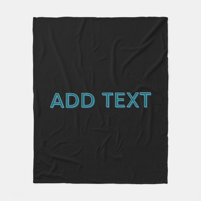 Couverture Polaire Lettres éditées modifiables avec ombre portée (Devant)