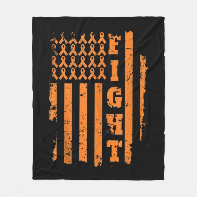 Couverture Polaire Leukemia Cancer Awareness  Leukemia Orange Ribbon  (Devant)