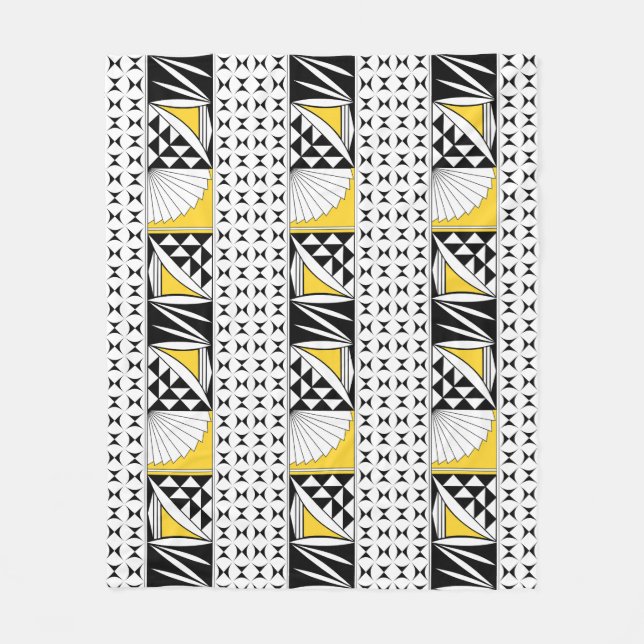 Couverture Polaire Levée de soleil amérindienne du sud-ouest en jaune (Devant)