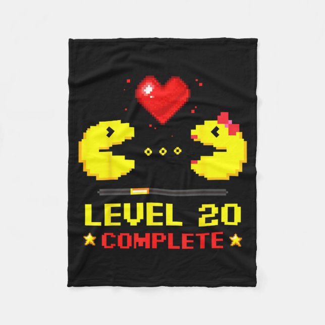 Couverture Polaire Level 20 Complete Gamers 20th Wedding Anniversary  (Devant)