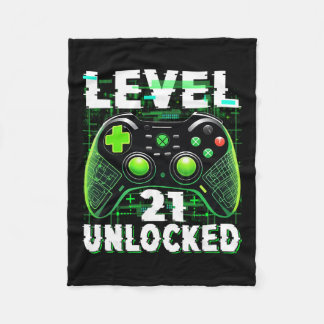 Couverture Polaire Level 21 Unlocked Shirt Funny Video Gamer Geek 21s