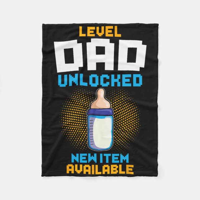 Couverture Polaire Level Dad Unlocked Pregnancy Announcement Gamer Fa (Devant)