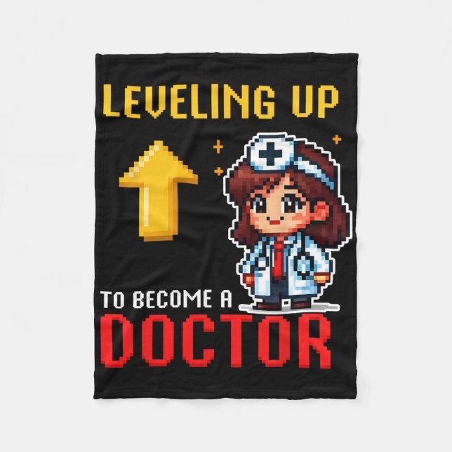 Couverture Polaire Levelup Doctor Ck To School Funny Gamer Girls (Devant)