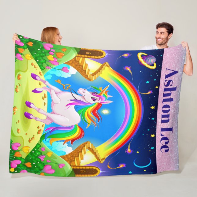 Couverture Polaire Lg Unicorn Blanche polaire (En situation)