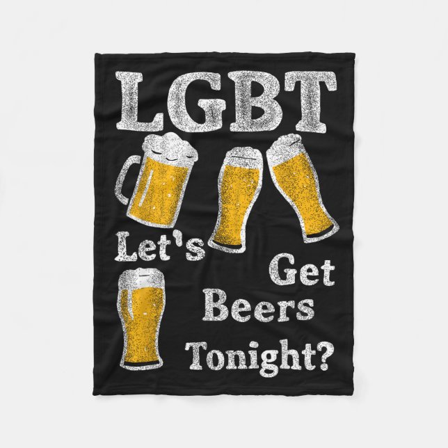 Couverture Polaire Lgbt Let's Get Beers Tonight Beer Saying Funny Gra (Devant)