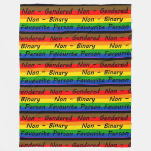 Couverture Polaire LGBTQ+ Personne préférée Blanche polaire