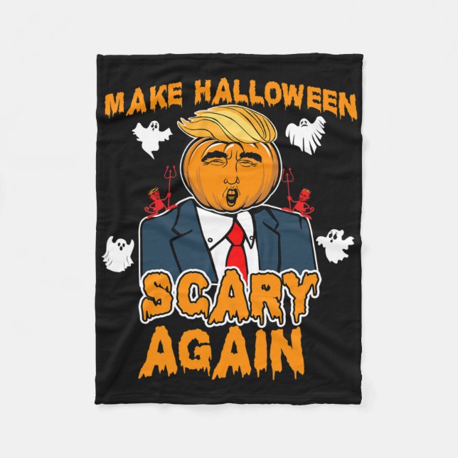 Couverture Polaire L'Halloween de Trump qui fait peur à Halloween à n (Devant)