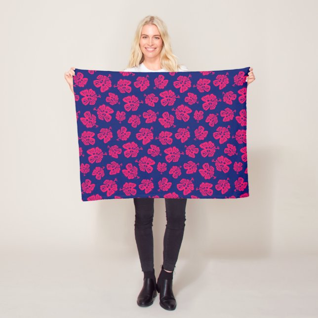Couverture Polaire L'hibiscus tropical pour un peu de paradis chez so (En situation)