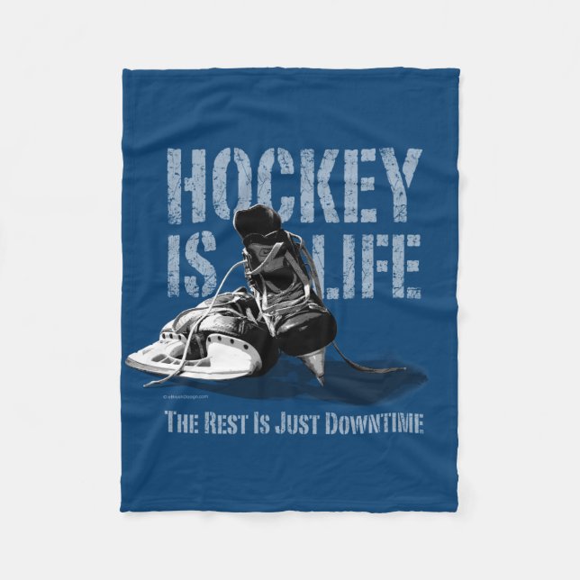 Couverture Polaire L'hockey est la vie (Devant)