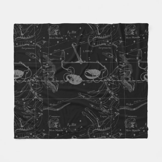 Couverture Polaire Libra Constellation Map Hevelius 1690 sept oct. (Devant (Horizontal))