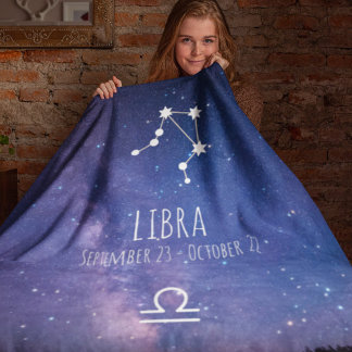 Couverture Polaire Libra | Constellation Zodiaque personnalisée