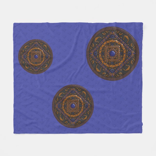 Couverture Polaire Libra Mandala Fleece Blanket (Devant (Horizontal))