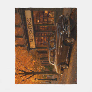 Couverture Polaire Librairie Automne/Automne vintage et voiture