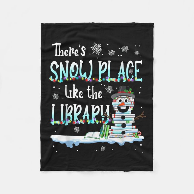 Couverture Polaire Librarian There's Snow Place Like The Library Chri (Devant)