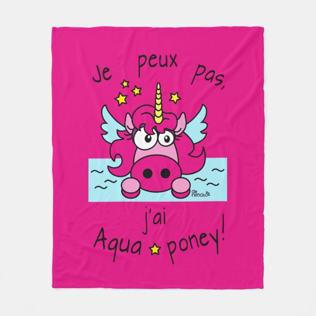 couverture polaire "Licorne, Aquaponey" (Devant)