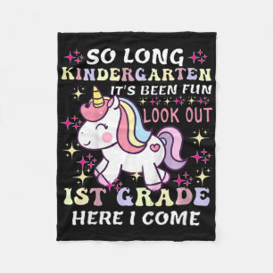Couverture Polaire Licorne Au Revoir Maternelle Ça A Été Amusant Atte