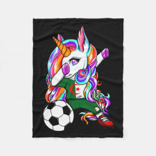 Couverture Polaire Licorne Dabbing Algérie Maillot Supporters de Foot