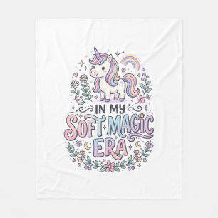 Couverture Polaire Licorne Dans Mon Ère De Magie Douce Typographie Lu