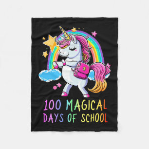 Couverture Polaire Licorne de la 100e journée d'école 100 Jours Magiq
