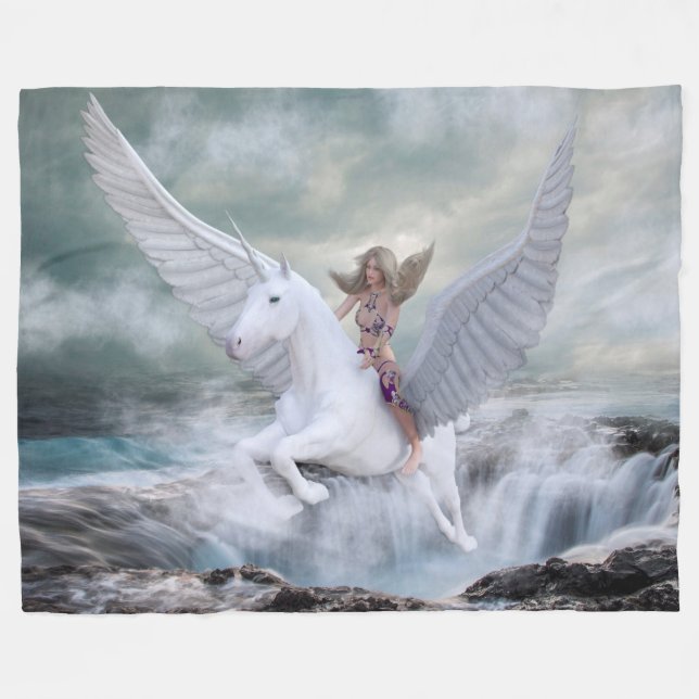 Couverture Polaire Licorne de Pegasus (Devant (Horizontal))