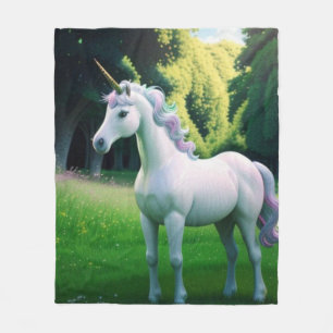 Couverture Polaire Licorne Enchantée