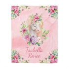 Licorne florale personnalisée d'aquarelle