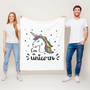 Couverture Polaire Licorne   je suis une licorne