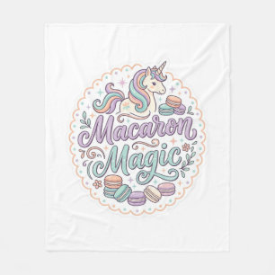 Couverture Polaire Licorne Macaron Magie T-Shirt Fantaisiste Design_1