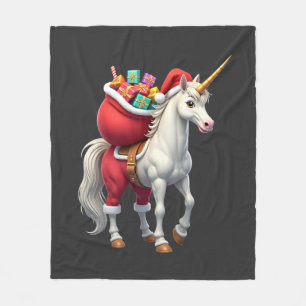 Couverture Polaire Licorne Vilain Blague Drôle Noël Matin Famille