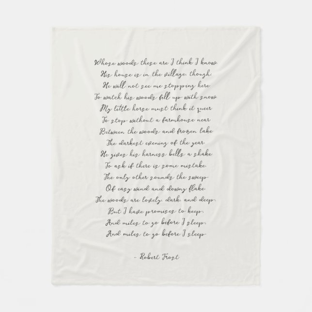 Couverture Polaire Light Cream Custom Poem Song Lyric Quote  (Devant)