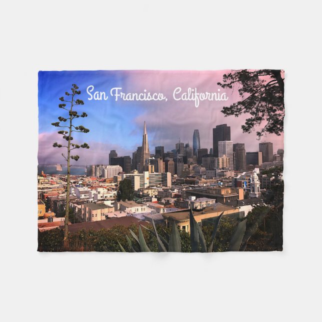 Couverture Polaire Ligne aérienne de San Francisco #12 Blanket de véh (Devant (Horizontal))