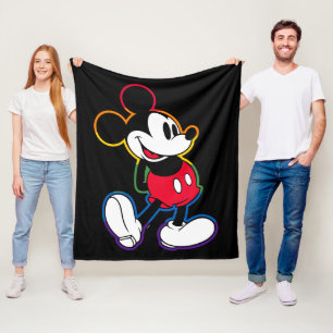 Couverture Polaire Ligne Arc-en-ciel classique Mickey