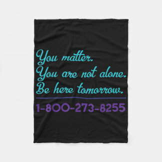 Couverture Polaire Ligne d'assistance au suicide 1-800-273-8255 Sensi