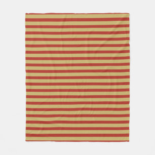Couverture Polaire Lignes dorées rouges personnalisées minimalistes a
