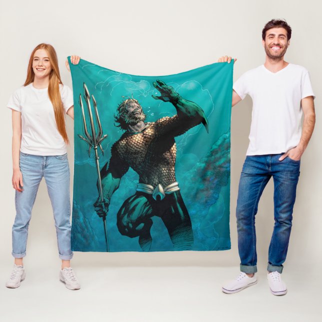 Couverture Polaire Ligue Justice #10 Aquaman Noyé Variant de Terre (En situation)