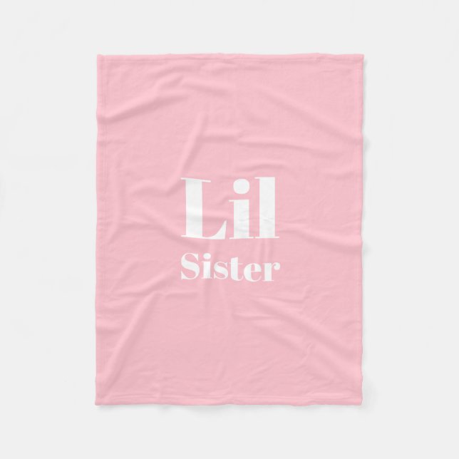 Couverture Polaire Lil Sister Pink fille blanche (Devant)