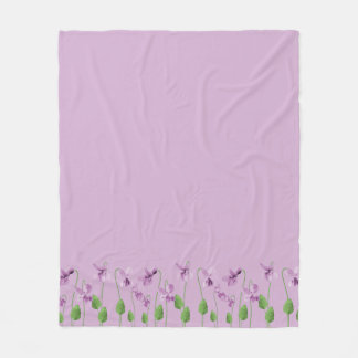 Couverture Polaire Lilac Blanche polaire florale