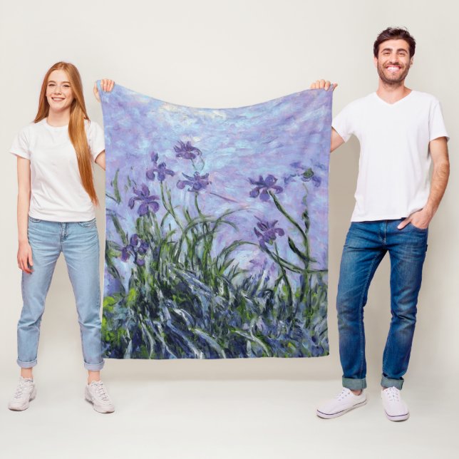 Couverture Polaire Lilac Irises (En situation)