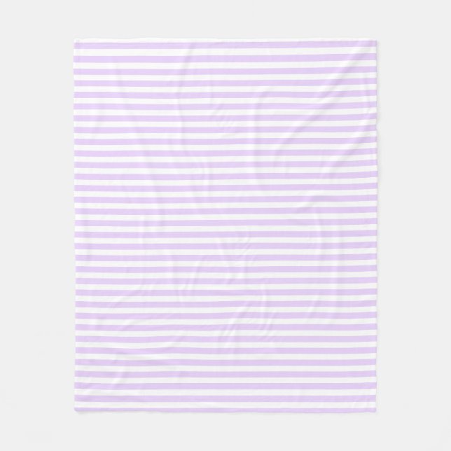 Couverture Polaire Lilac purple and white candy stripes (Devant)