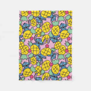 Couverture Polaire Lilo et Stitch  Motif d'ananas